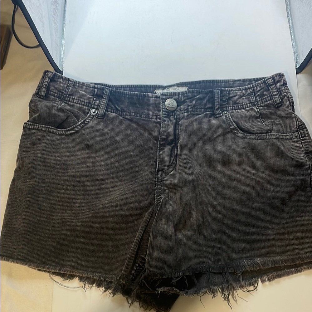 Free People Women's Black Denim Shorts